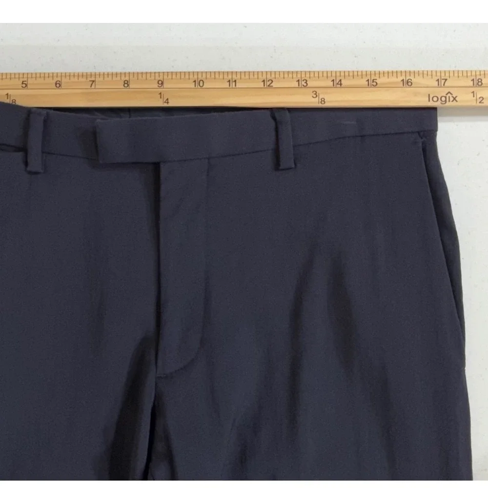 Banana Republic Dress Pants 32x34 (33x32) Navy Modern Slim Fit Italian Wool READ